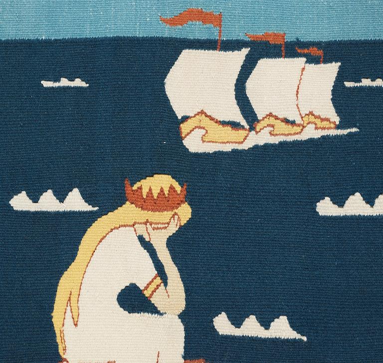 VÄVD TAPET. Emma (Emy) von Teuchler. Gobelängteknik. Signerad EvT19KSAL09.