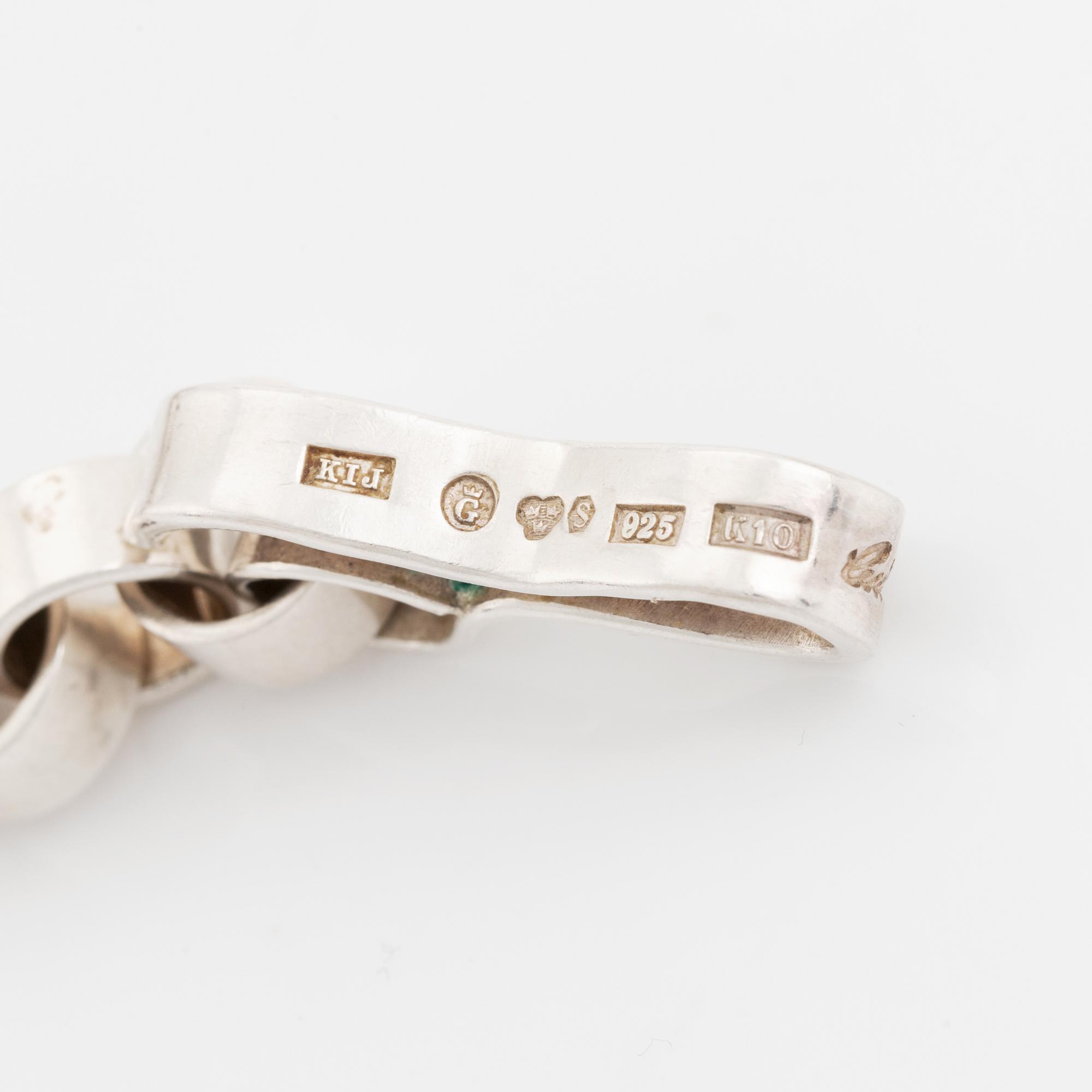 Cecilia Johansson, necklace and bracelet, sterling silver.