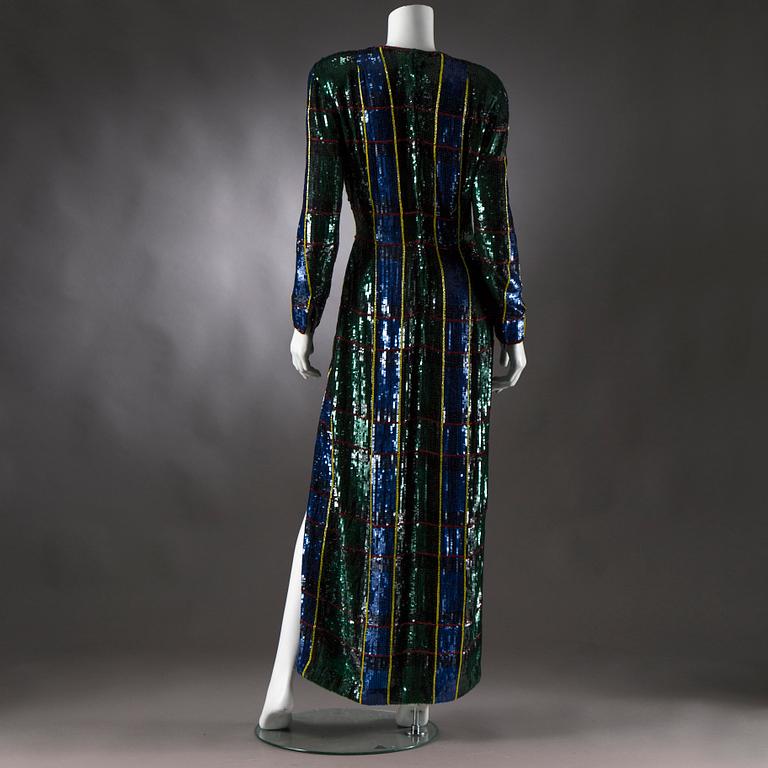 An Escada Couture sequin dress, size 38.