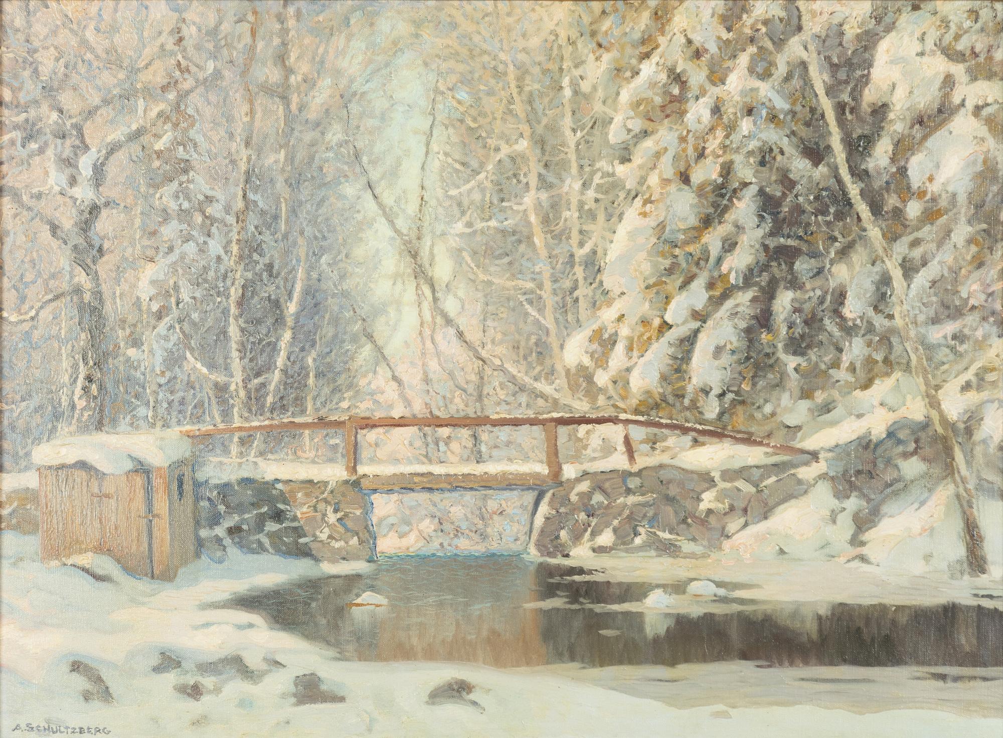 Anshelm Schultzberg, "Motiv från Graversfors, Kolmården".