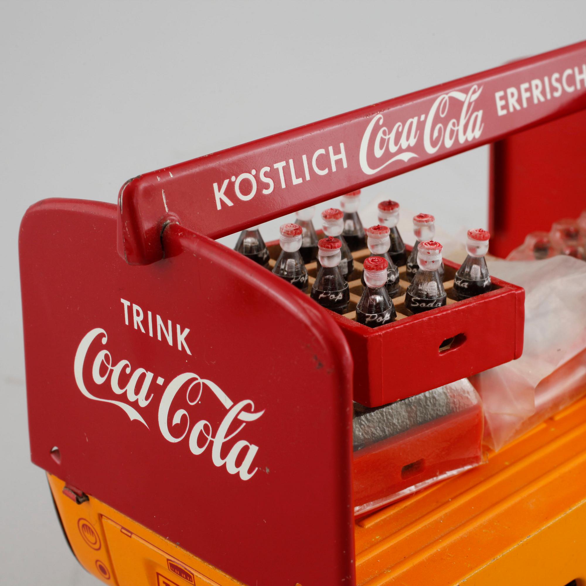 LEKSAKSLASTBIL, plåt, "Coca-Cola", Tipp & Co (Tippco), omkring 1900-talets mitt.