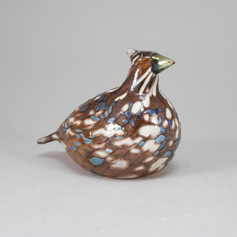 OIVA TOIKKA, glass bird, Ruffed Grouse, nr 167/750, signed O Toikka Nuutajärvi.