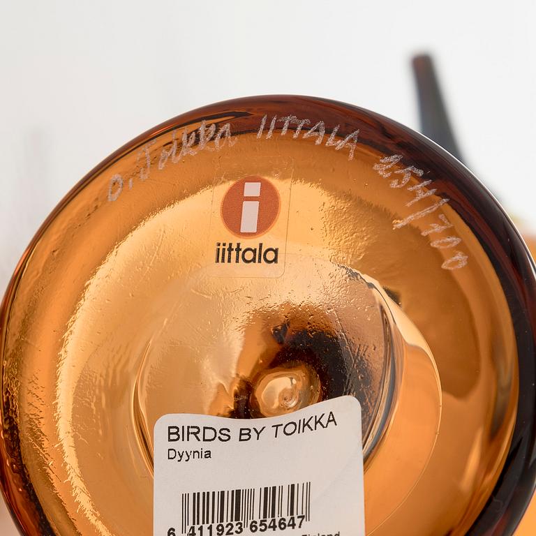 Oiva Toikka, A glass bird, 'Dyynia', signed O. Toikka Iittala 254/700.