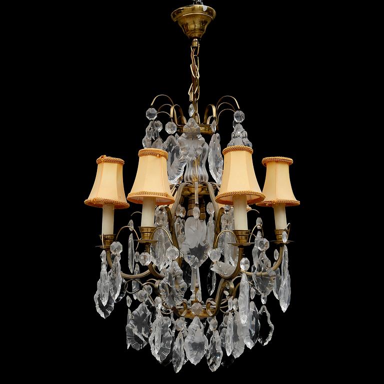 LJUSKRONA, barockstil, 1900-talets mitt. Höjd ca 60 cm.