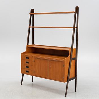 A teak veneered bookcase, mid 20th Century.