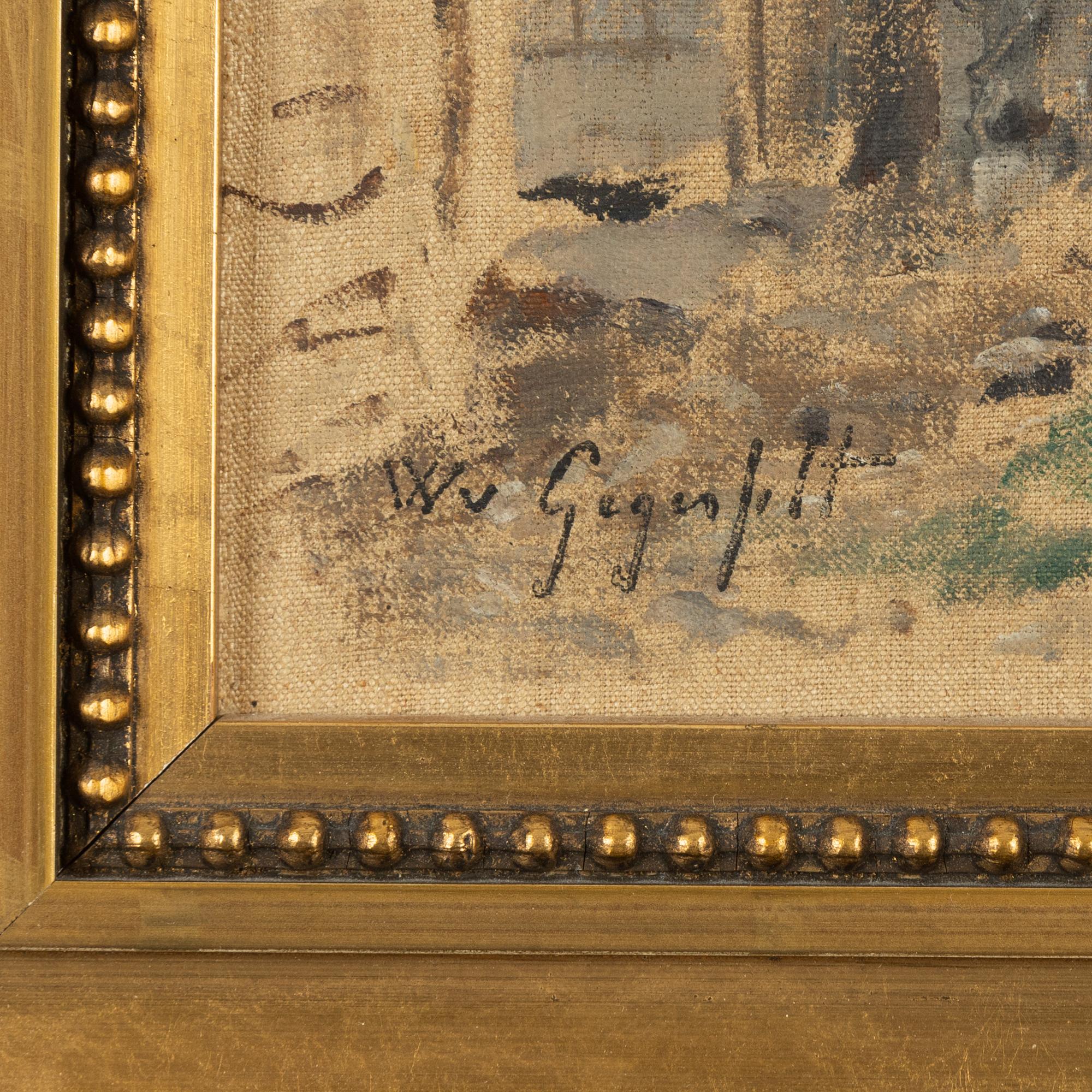 Wilhelm von Gegerfelt, olja på duk/papp-pannå, signerad.