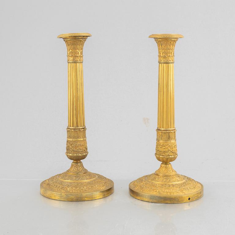 Ljusstakar, ett par, Frankrike, 1800-talets början, Empire.