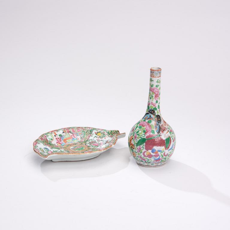 VAS och FAT, porslin, Kanton, Kina 1800-tal.
