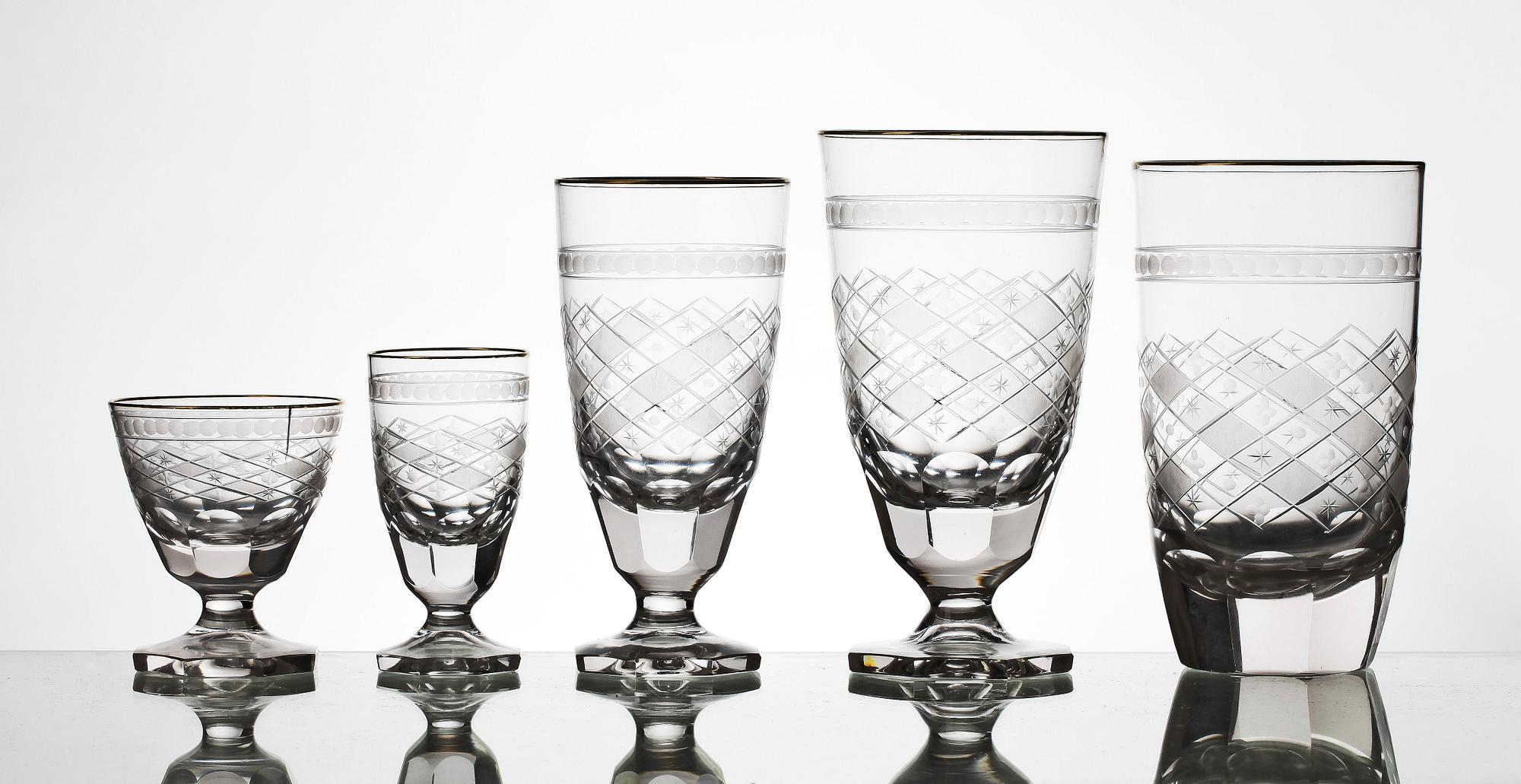 GLASSERVIS, 54 delar, 1900-talets första hälft.