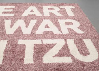 Ulf Rollof, CARPET. "THE ART OF WAR SUN TZU". Tufted in 2010. 248 x 352 cm. Ulf Rollof, Sweden, born in 1961.