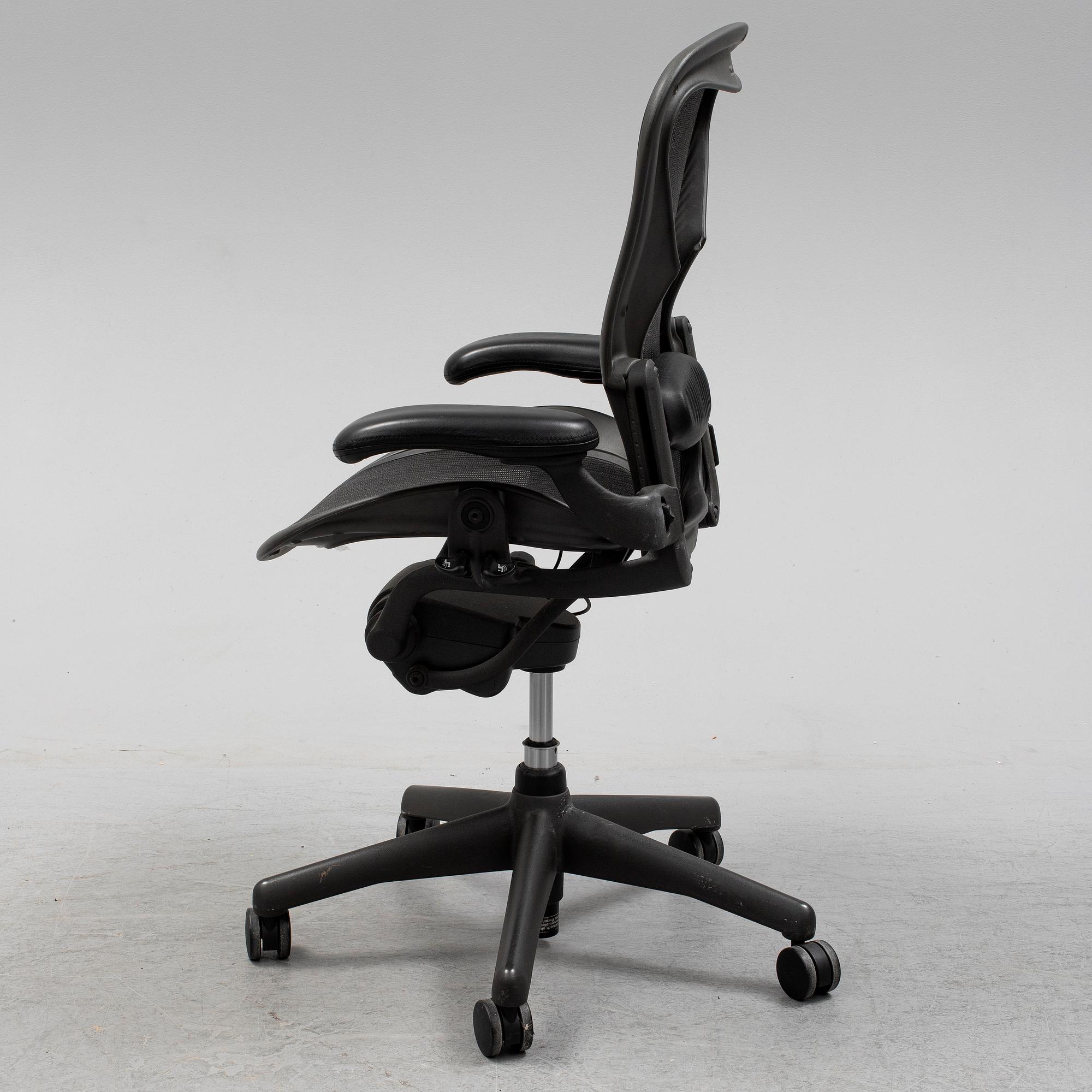 A 'Aeron' office chair by Herman Miller.