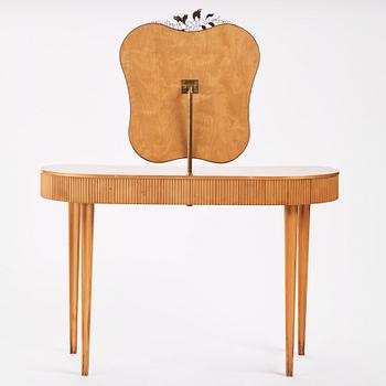 Einar Dahl, a vanity table with mirror, cabinet maker Hjalmar Wikström, for the Stockholm Craft Association ca. 1939.