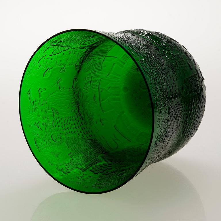 OIVA TOIKKA, SKÅL, SLEV och 5 GLAS, "Fauna", glas, Nuutajärvi/Notsjö.