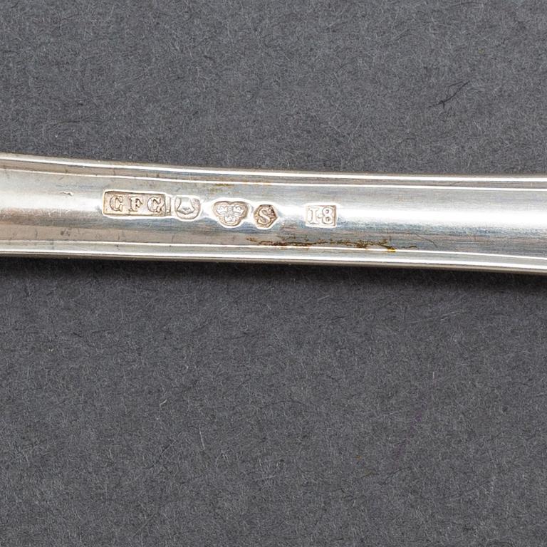 CF CARLMAN, matgafflar, 18 st, silver, Stockholm 1935.