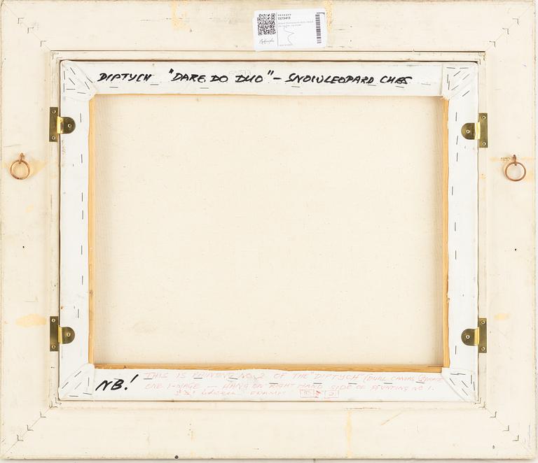 Willem Sternberg de Beer, diptych, oil on canvas, signed.