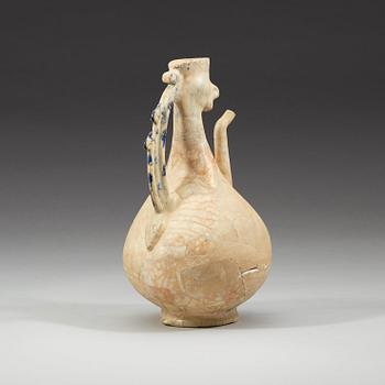 EWER. Pottery. Probably Kashan 12th-13th century, Iran. Height 27 cm.