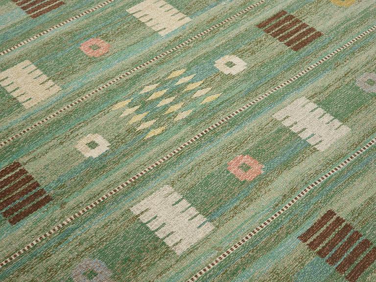 CARL DANGEL, a carpet, flat weave, signed CD, 302 x 200,5 cm, Sweden around mid 20th century.