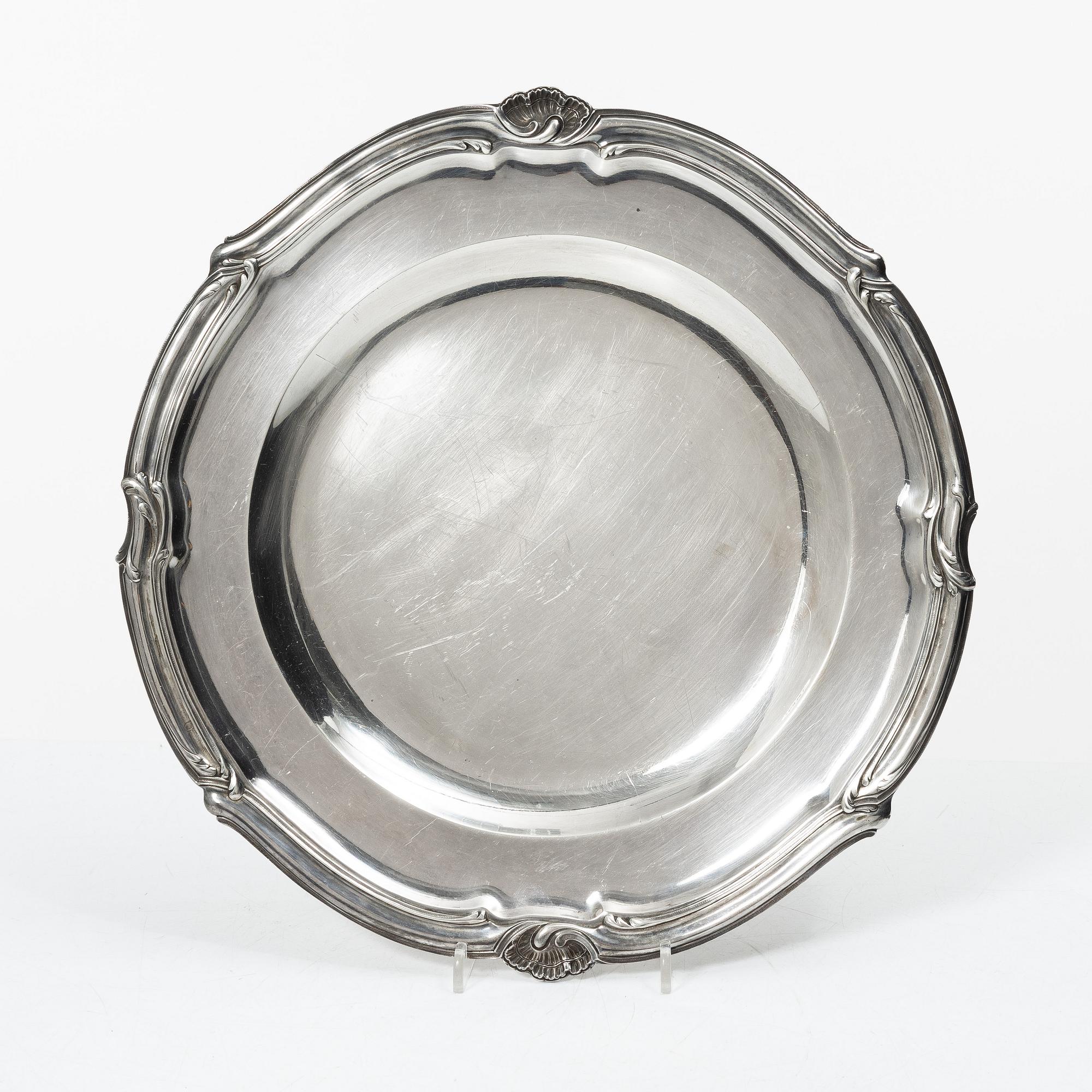 A French silver dish, mark of Adolphe Boulenger, Paris, 1876-1899.