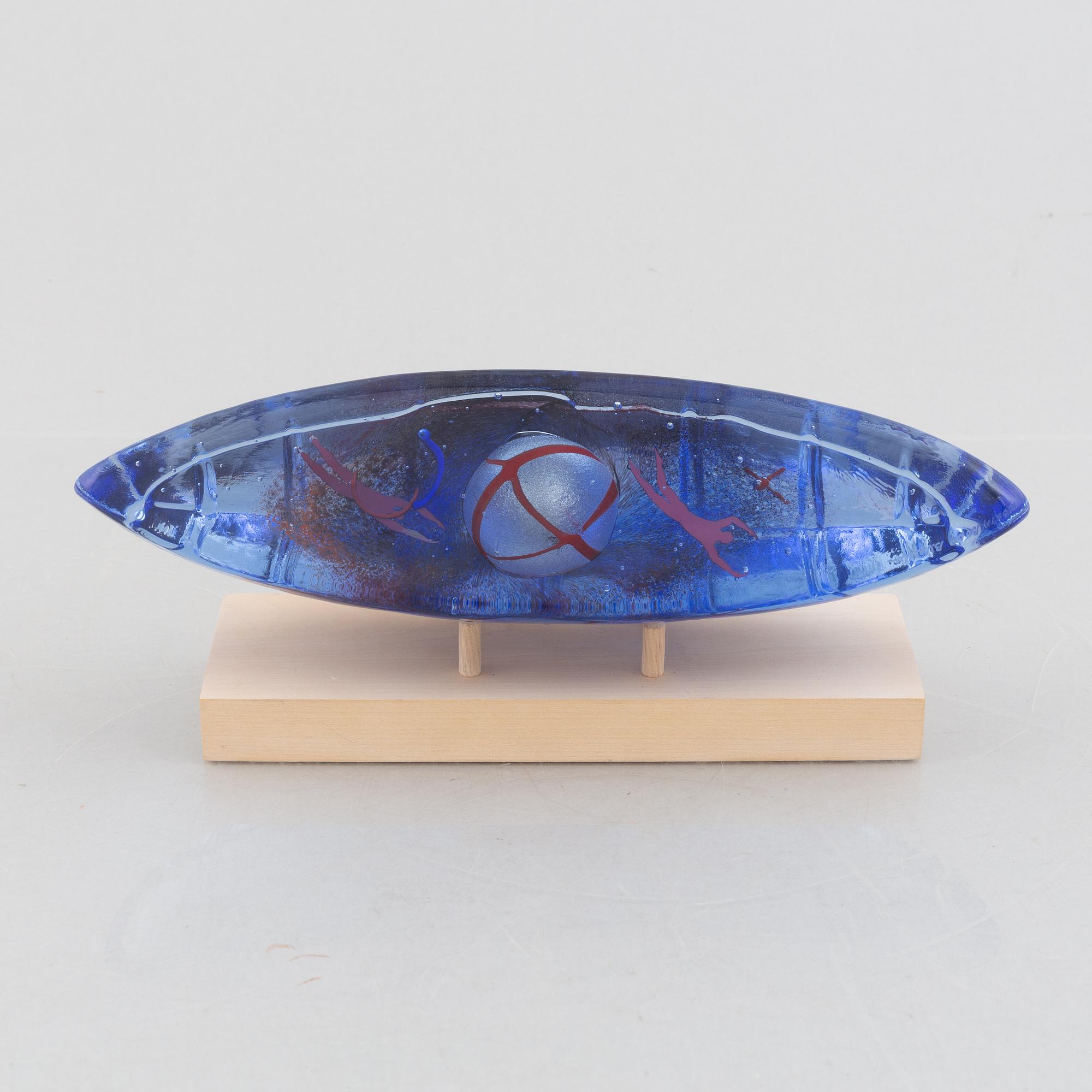 Bertil Vallien, a glass sculpture, Kosta Boda.