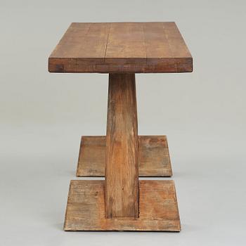 Axel Einar Hjorth, an "Utö" stained pine console- /library table, Nordiska Kompaniet, Sweden 1930's.