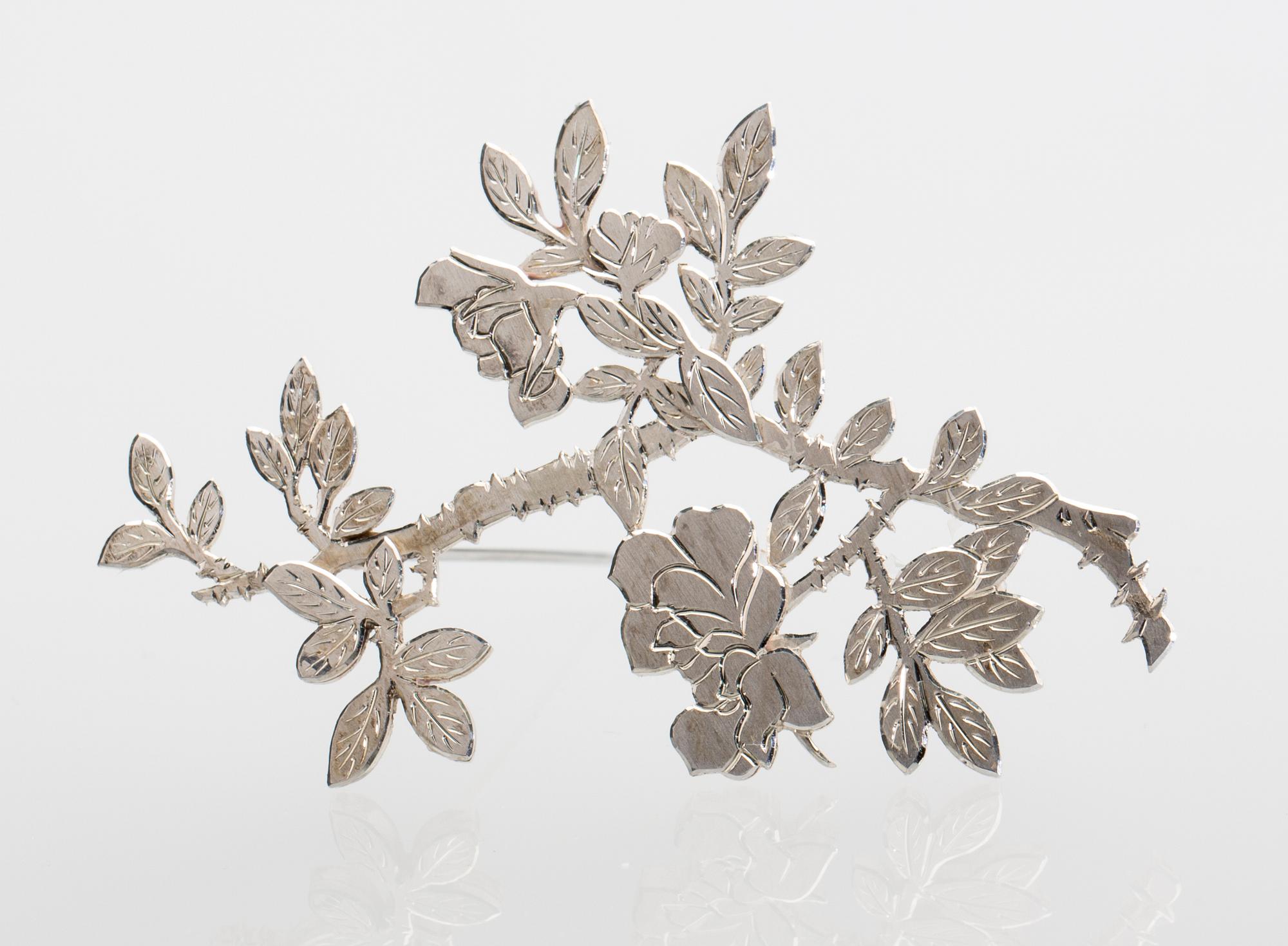 BROSCH, sterlingsilver, Wiwen Nilsson, Lund, 1971. Vikt ca 12 g.