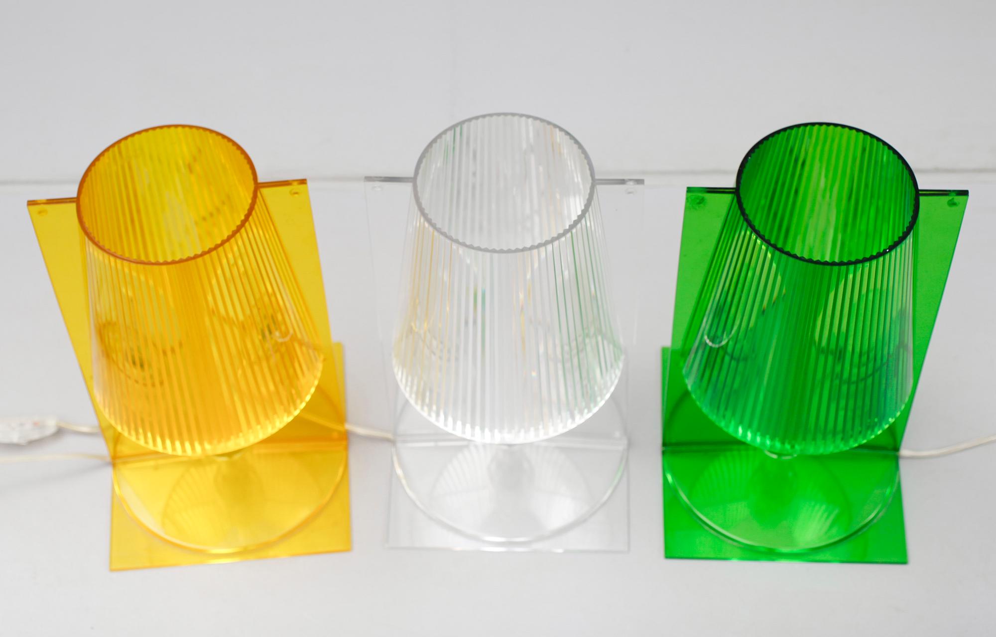 BORDSLAMPOR, 3 st, "Take", Ferrucio Laviani, Kartell, 2000-tal.