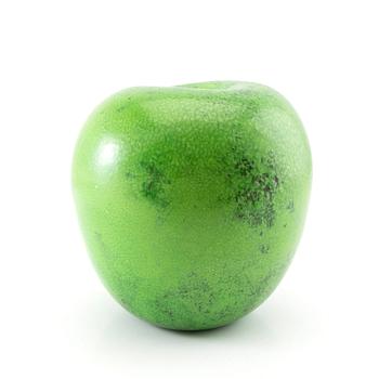 Hans Hedberg, a faience sculpture of an apple, Biot, France.