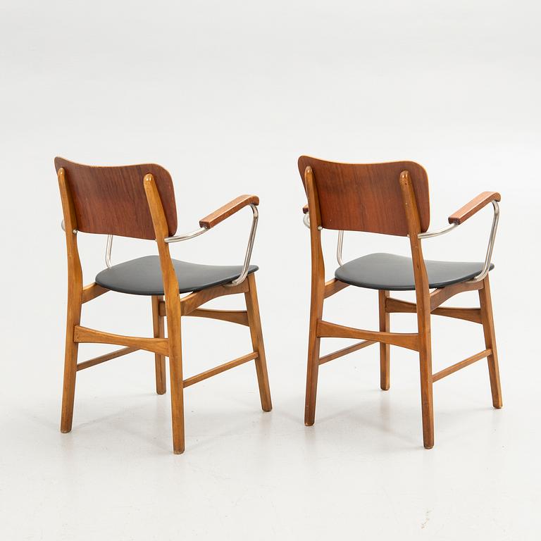 Ib Kofod-Larsen, Armchairs, a pair, Denmark, mid-20th century.