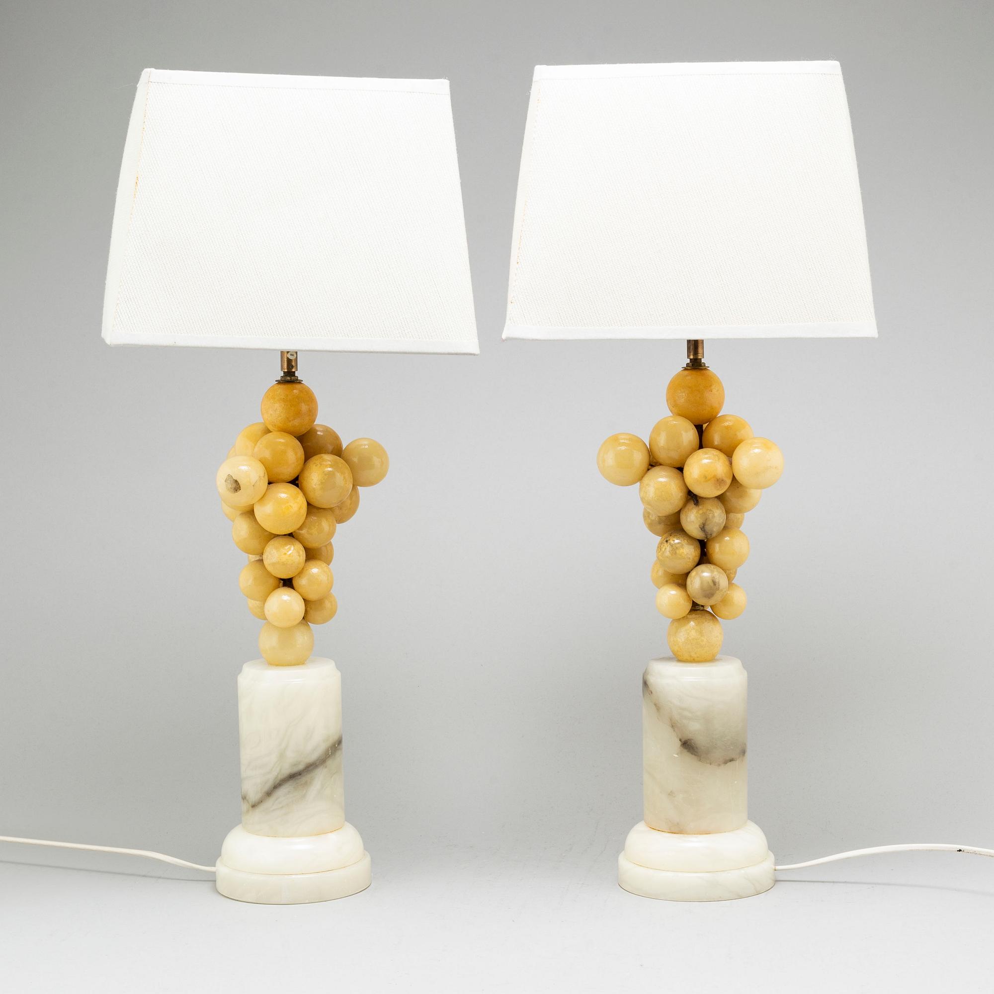 A pair of table lamps, second half of the 20th century.