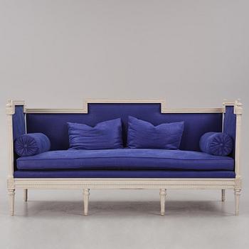 A Gustavian sofa, late 18th century.