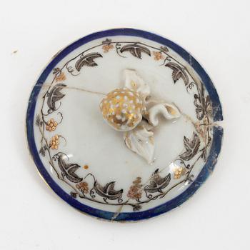 Cremekoppar, tio stycken, kompaniporslin, Kina, Qingdynastin, Qianlong (1736-95).