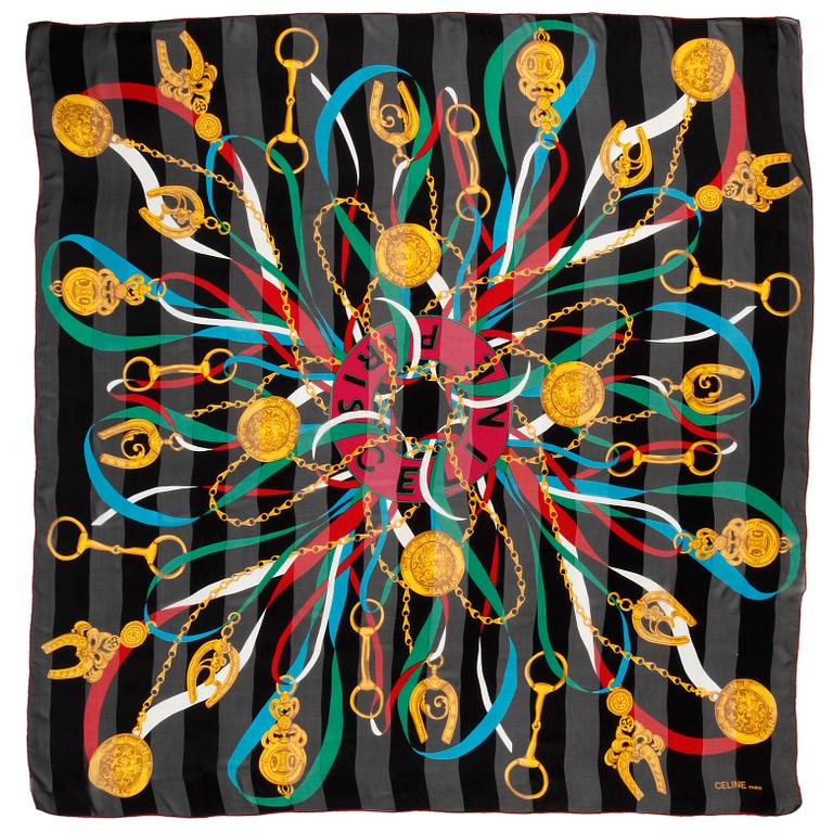 CÈLINE, a silk scarf.