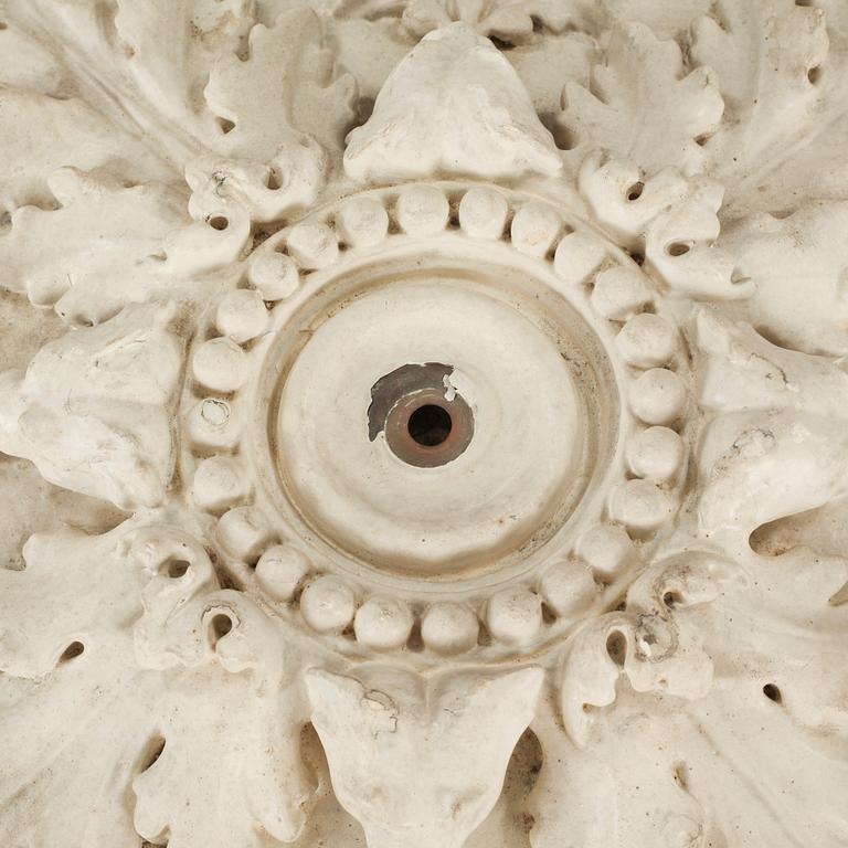 TAKROSETT, gips, omkring sekelskiftet 1900.