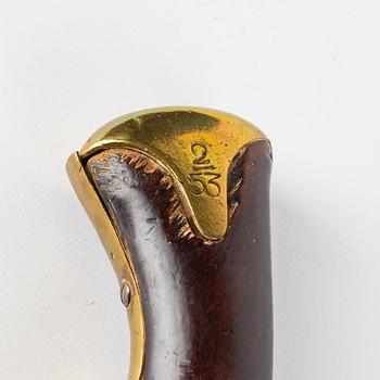 A Swedish percussion pistol, 1820-49 pattern.