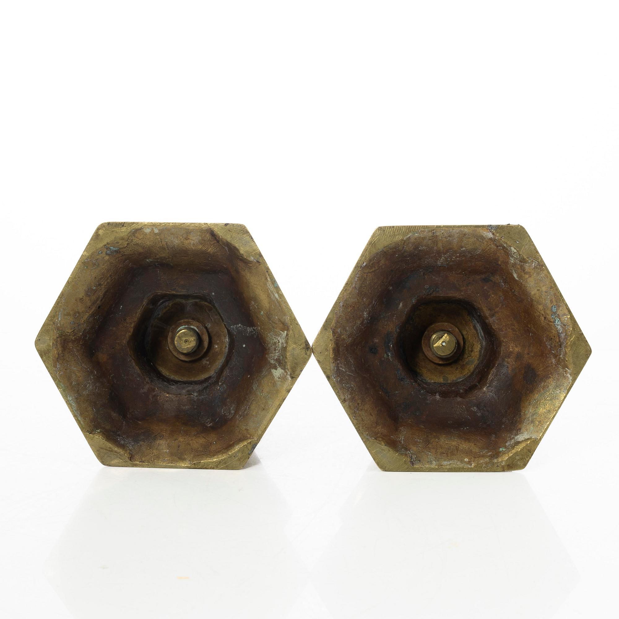 Ljusstakar, ett par, barockstil, 1900-tal.