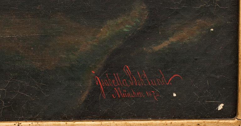 ISABELLA BOKLUND, signerad München och daterad 1878.