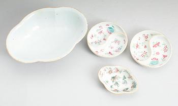 SKÅLAR, 4 st, porslin, Kina, 1800-/1900-tal.