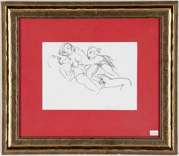 Peter Dahl · PETER DAHL, blyertsteckning, signerad