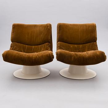 YRJÖ KUKKAPURO, three late 1960s "C-Saturnus" armchairs for  Haimi, Finland.