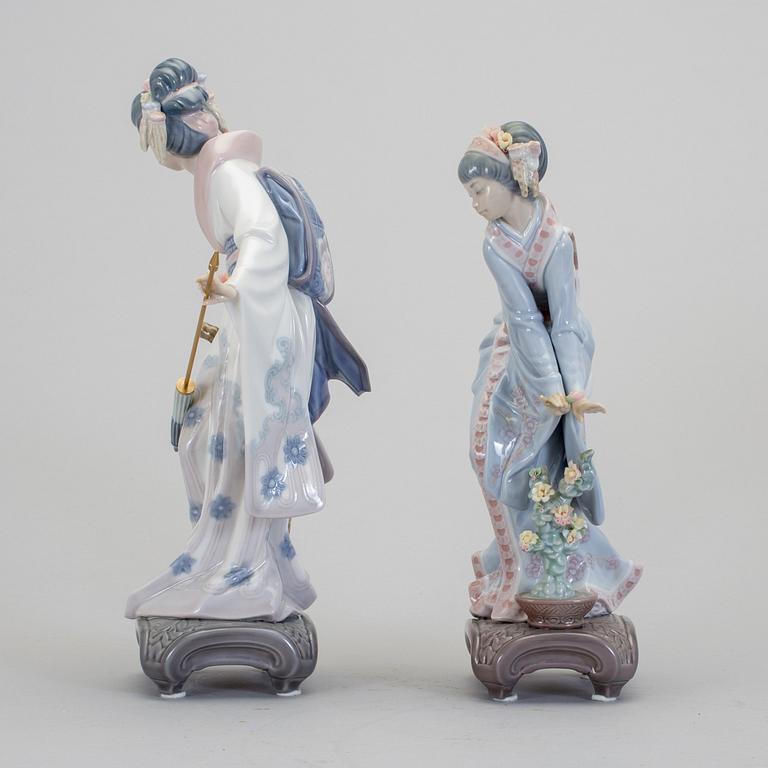 FIGURINER, 2 stycken, porslin, Lladro, Spanien, 1900-tal.