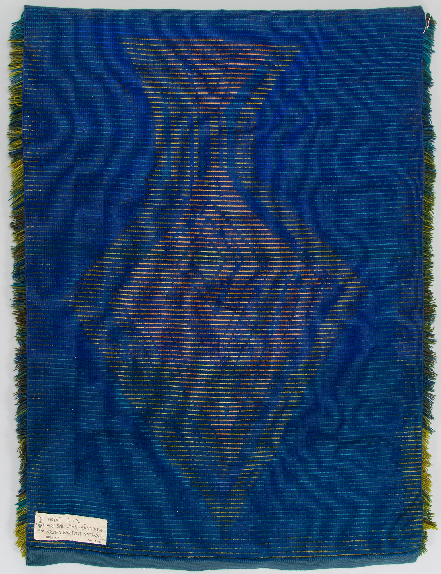 Airi Snellman-Hänninen, ryijy "Pirta" Suomen Käsityön Ystävät. Noin 160 x 120 cm.