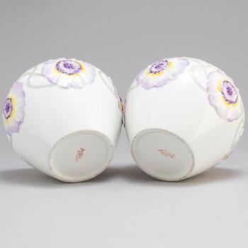 a pair of early 20th century porcelain flower pots by Rörstrand.