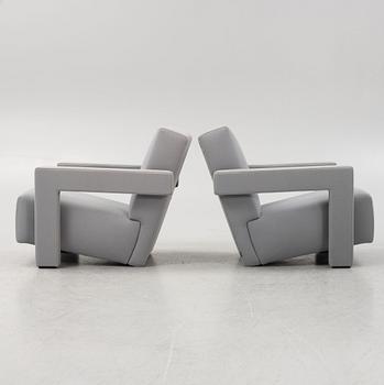 Gerrit Rietveld,a pair of "Utrecht" easy chairs, Cassina.
