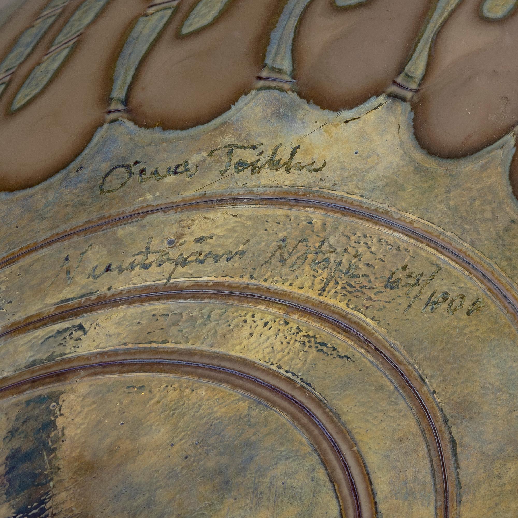 Oiva Toikka, lasilintu, "Villihanhi", signeerattu Oiva Toikka Nuutajärvi Notsjö 69/1000.