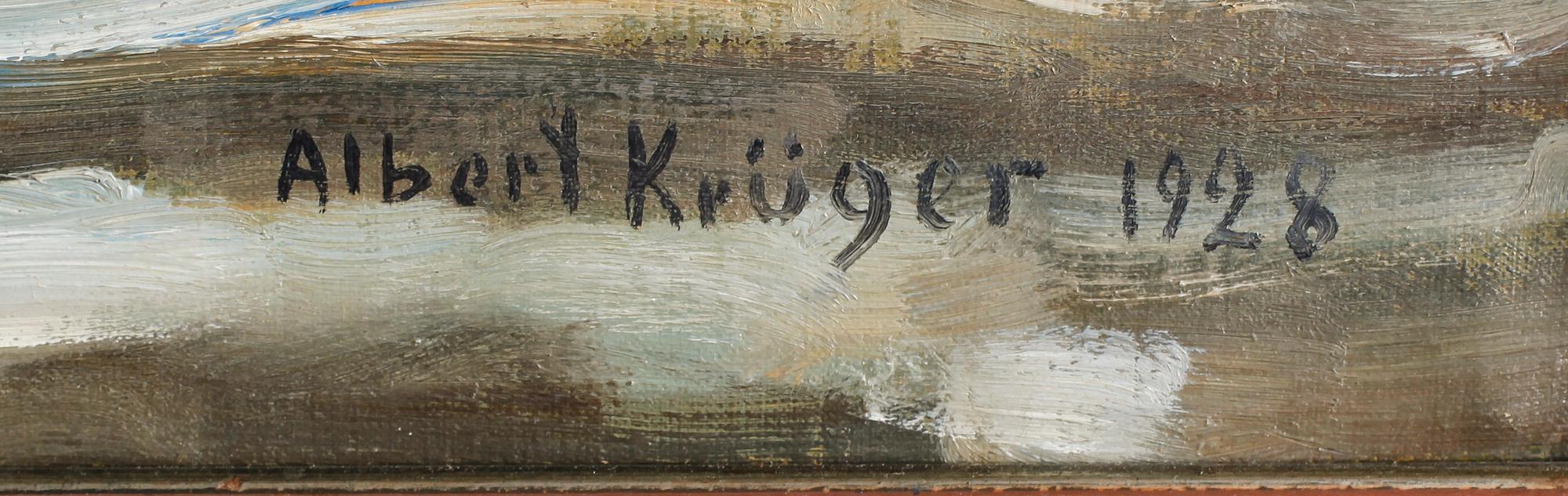 ALBERT KRÜGER, olja på duk, signerad och daterad 1928.