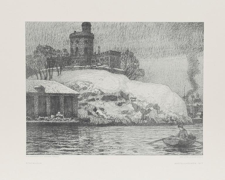 FERDINAND BOBERG, tryck, ca 200 st, 1900-talets början.