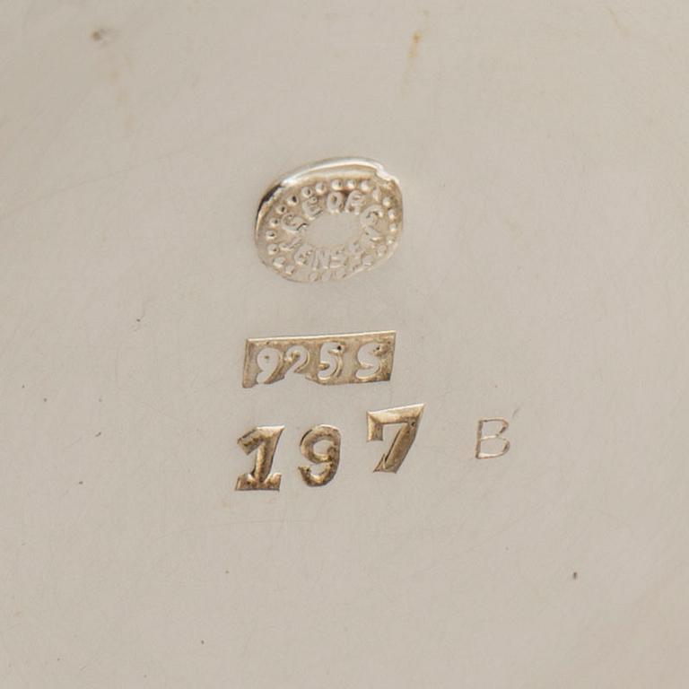 A Georg Jensen sterling silver bowl, Copenhagen probably 1920's, design no 197 B.