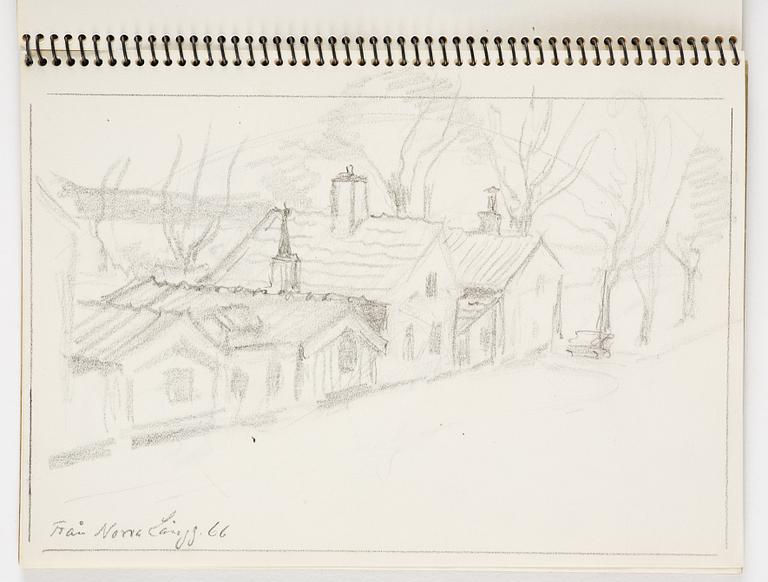 Lotte Laserstein, 4 skissböcker med blyertsteckningar.