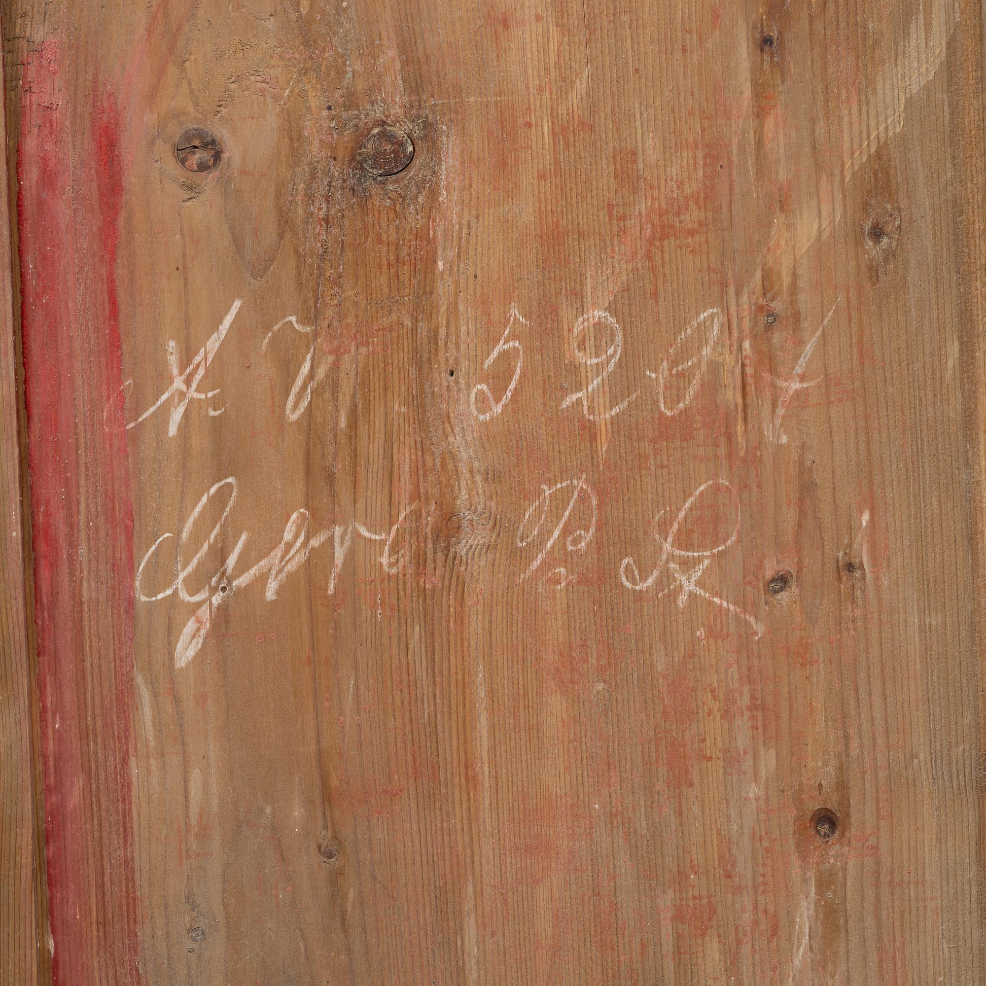 A painted wardrobe, early 20th Century.
