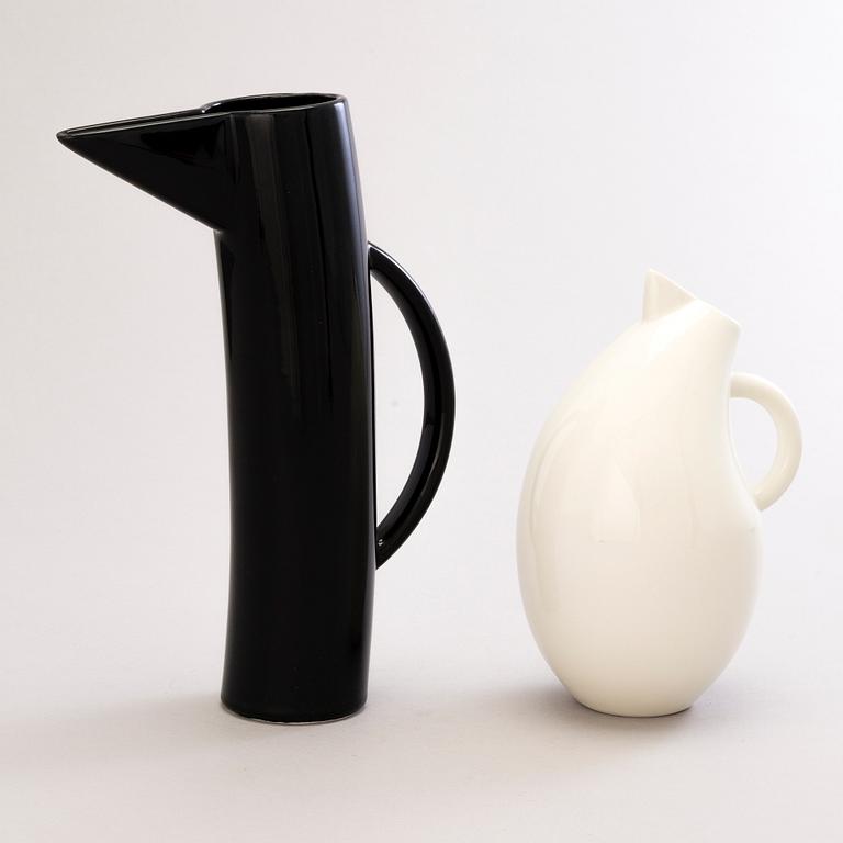 KATI TUOMINEN-NIITTYLÄ. Two Ceramic 'Storybirds' Jugs by Arabia, Finland.